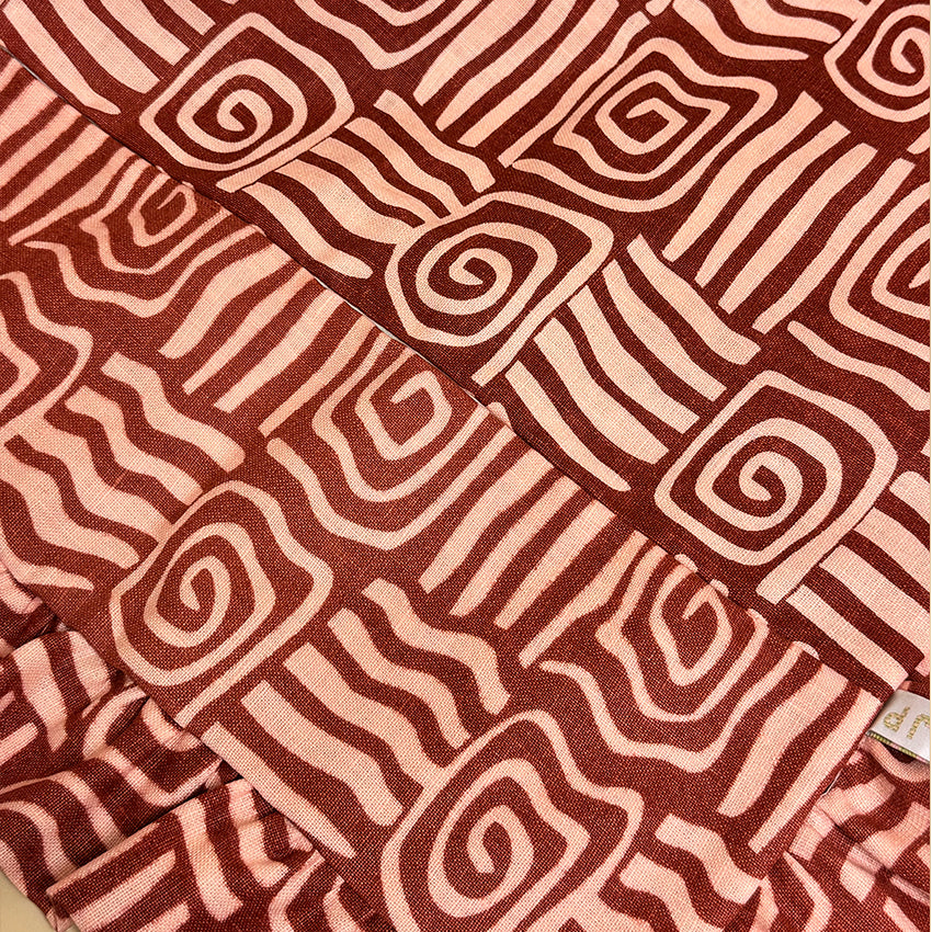 SAMPLE SALE - Athena pillow in ruffled brick