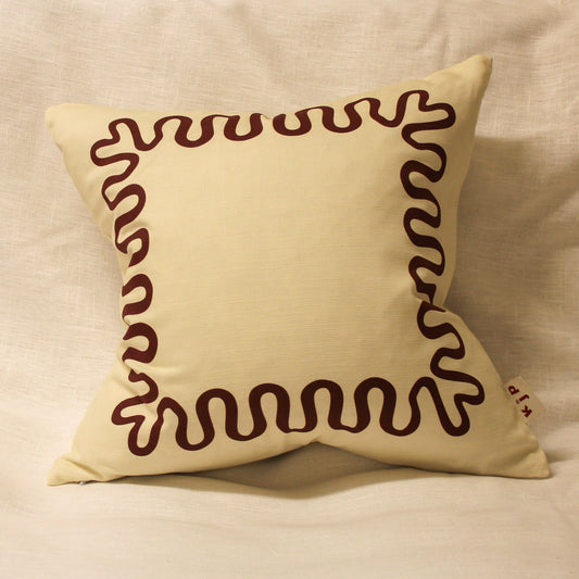 Pillow / Meander / Coffee + Milk
